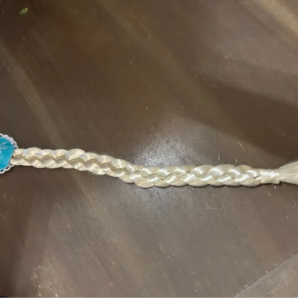 Kids Elsa Snowflake Braided Hair Clip - Silver/White